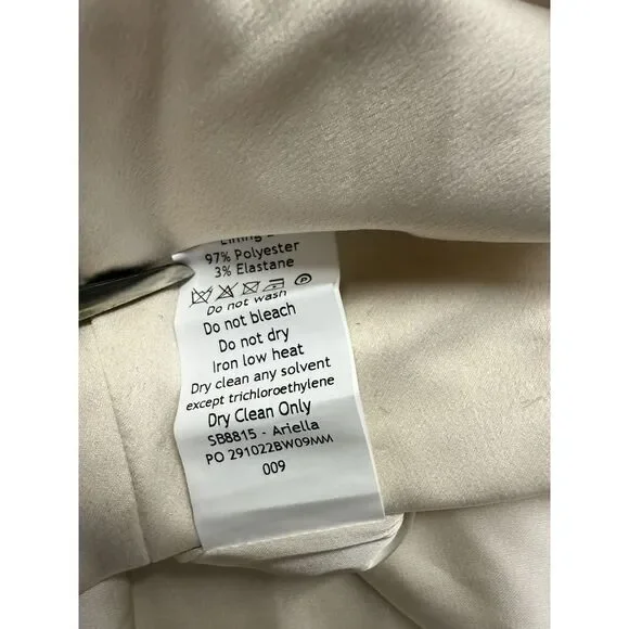 House of CB Ariella Ivory Satin Crystal Embellished Bow Dress. Sz M. NWT - Picture 11 of 15